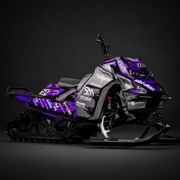 Purple Assassin Snowmobile Graphics Kit